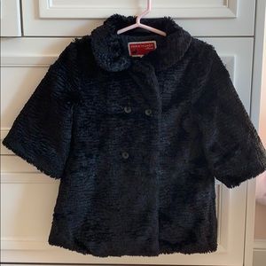 12 to 24 months: Janie and Jack Plush Black Coat